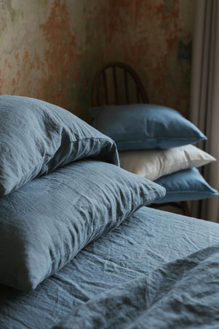 Leinen-Bettbezug-Set, Dark Grey