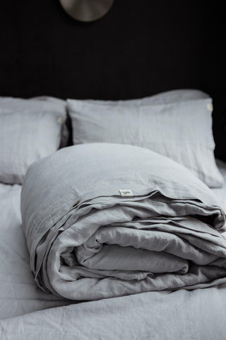 Leinen-Bettbezug, Light Gray