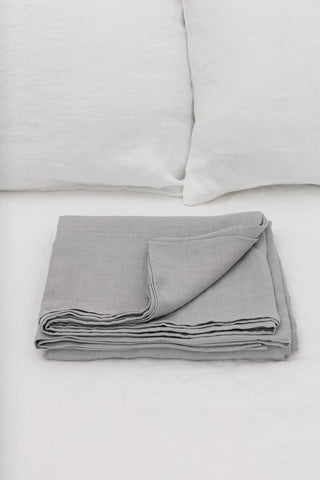 Leinen-Bettlaken, Light Gray