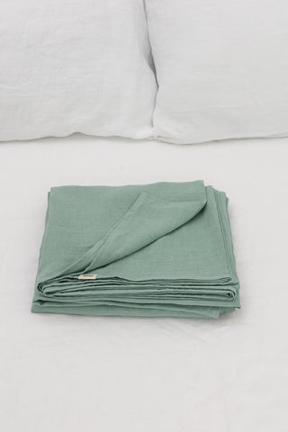 Leinen-Bettlaken, Ocean Mint