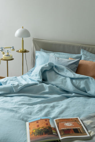 Leinen-Bettlaken, Sky Blue