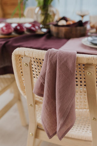 Leinen-Geschirrtuch, Woodrose