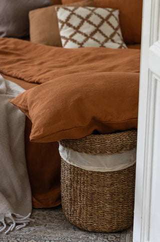 Leinen-Kissenbezug, Cinnamon