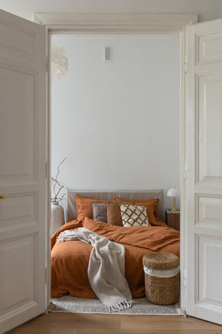 Leinen-Kissenbezug, Cinnamon