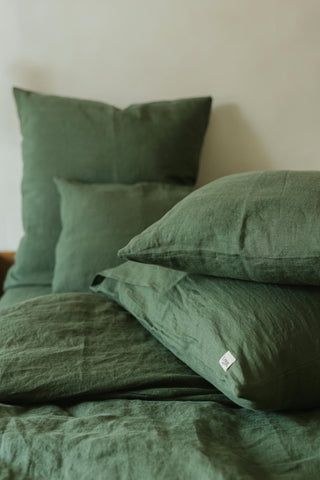 Leinen-Kissenbezug, Forest Green