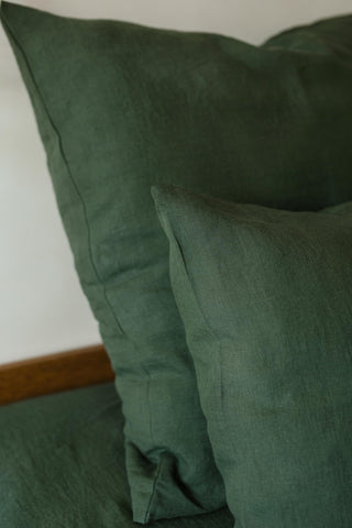 Leinen-Kissenbezug, Forest Green