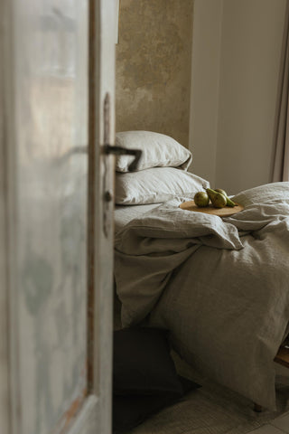 Leinen-Spannbettlaken, Natural Melange