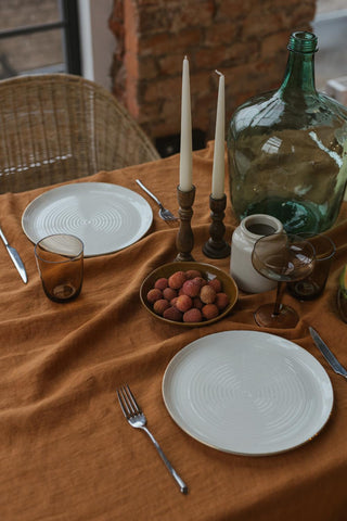 Leinen-Tischdecke, Cinnamon