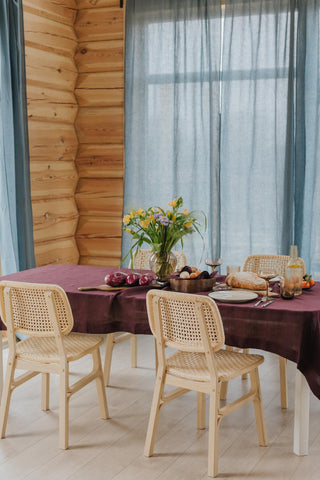 Leinen-Tischdecke, Deep Purple