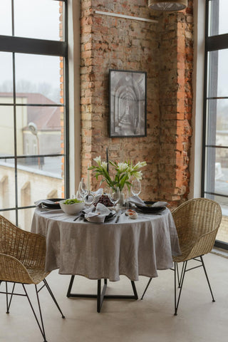 Leinen-Tischdecke, Light Gray