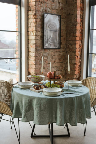 Leinen-Tischdecke, Ocean Mint