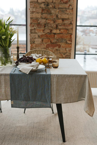 Leinen-Tischläufer, Dark Grey