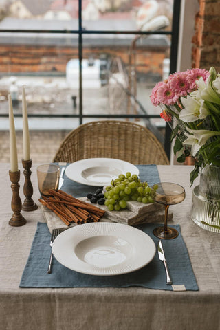 Leinen-Tischset, Dark Gray