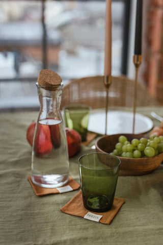 Leinen-Untersetzer im 4er-Set, Cinnamon