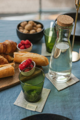 Leinen-Untersetzer im 4er-Set, Natural Melange