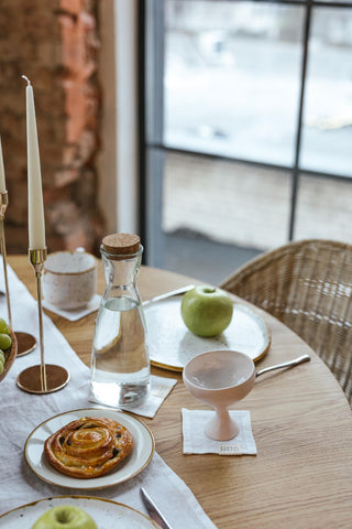 Leinen-Untersetzer im 4er-Set, White