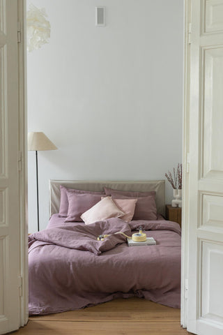 Leinen-Bettbezug-Set, Woodrose